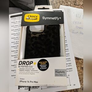 OtterBox Symmetry+ Sleek Black iPhone 14 Pro Max Case